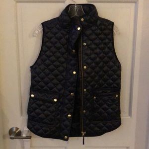 J. Crew quilted vest navy blue